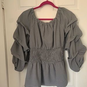Off the Shoulder Puff Blouse